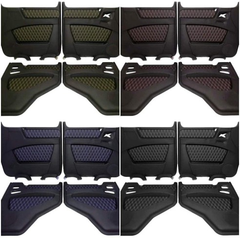 Fiberglass door panels with leather trim for mercedes-benz g-wagon g-class w463 1979 - 2001