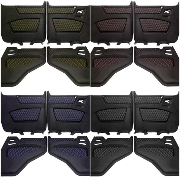 Fiberglass door panels with leather trim for mercedes-benz g-wagon g-class w463 1979 - 2001