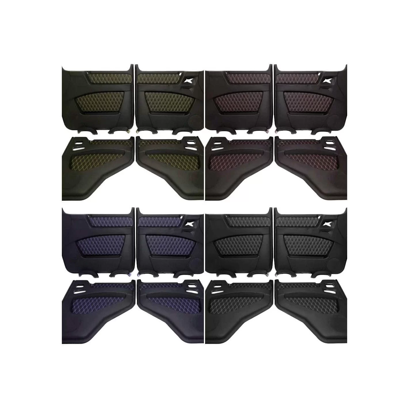 Fiberglass door panels with leather trim for mercedes-benz g-wagon g-class w463 1979 - 2001