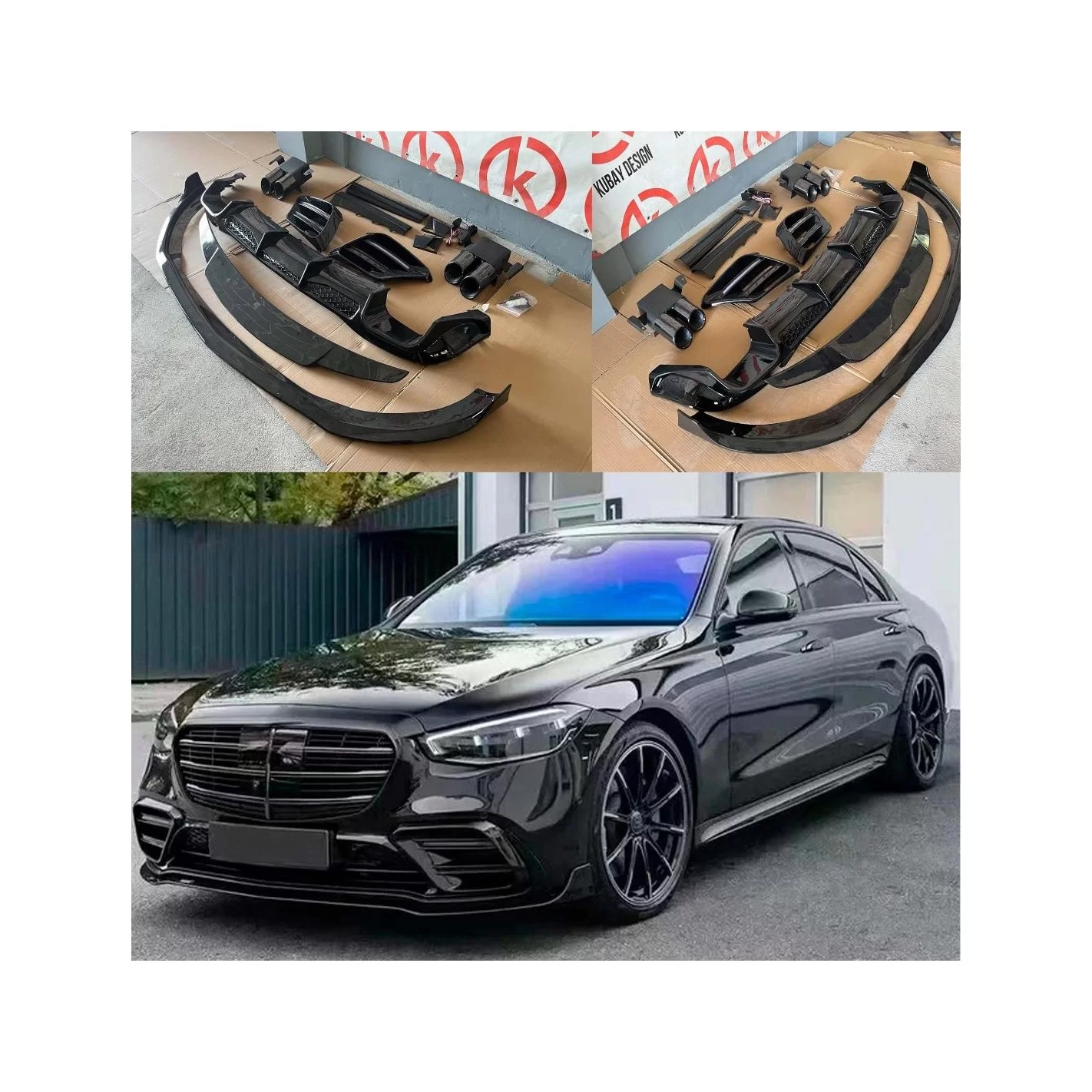 Plastic Brabus AERO BODY KIT set for Mercedes S-class W223 AMG car