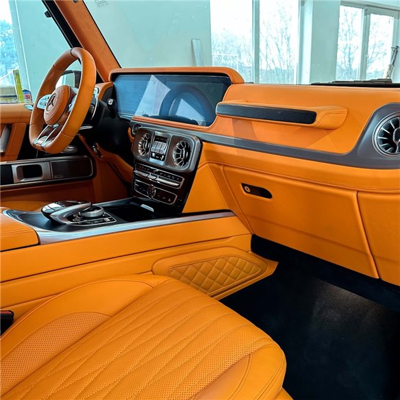 Brabus orange Interior upholstery trim remanufacture for Mercedes Benz W463A G-Class G-Wagon