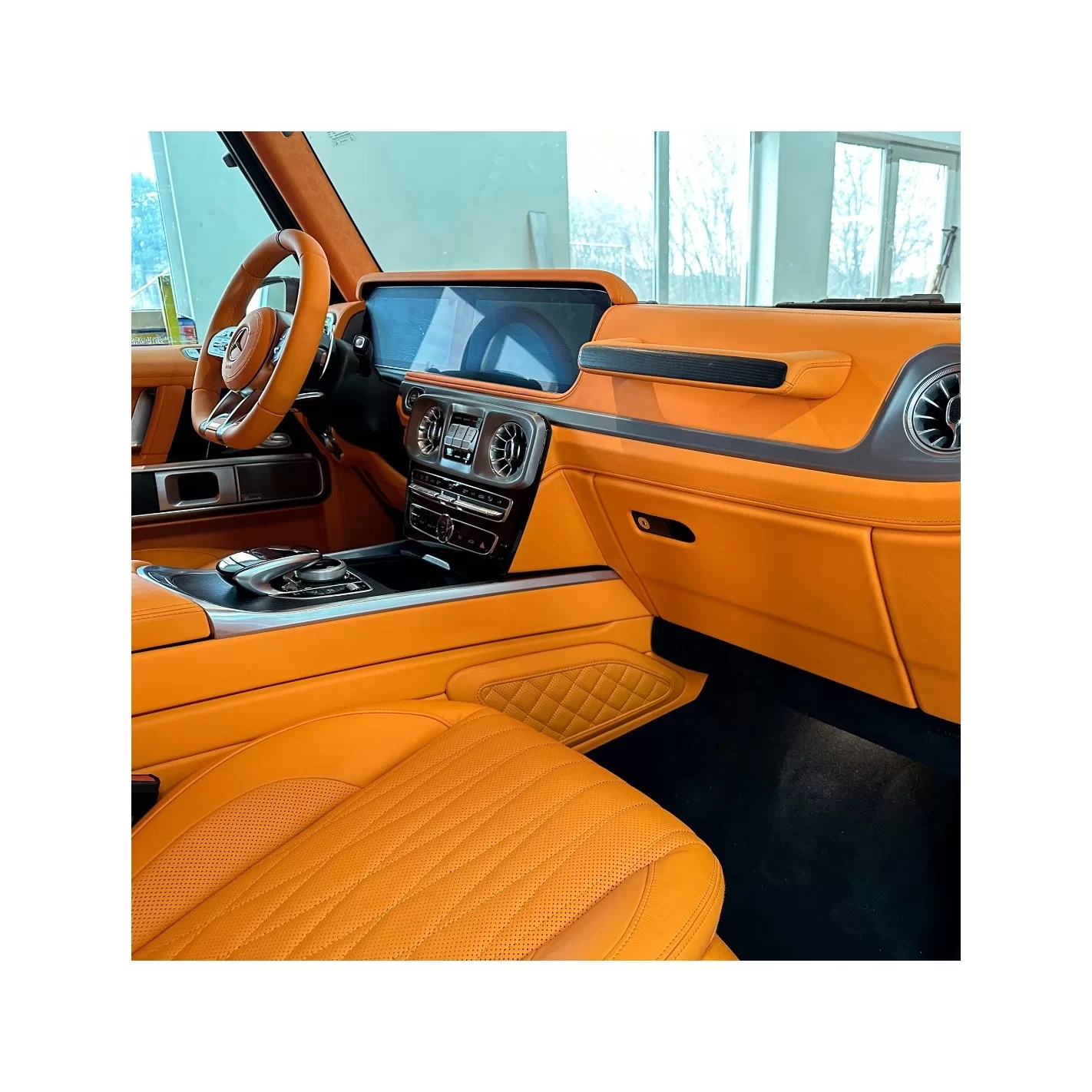 Brabus orange Interior upholstery trim remanufacture for Mercedes Benz W463A G-Class G-Wagon