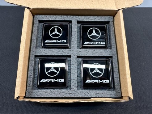  - Emblems - Metallic AMG seats emblem badge logo set for Mercedes-Benz cars - 3 - Metallic AMG seats emblem badge logo set for 