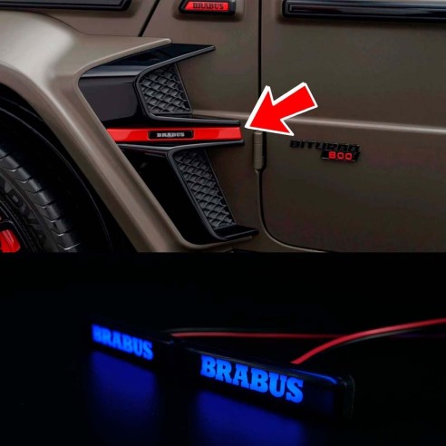 BLUE LED Brabus emblem for fender inserts Brabus Widestar body kit Mercedes W463A