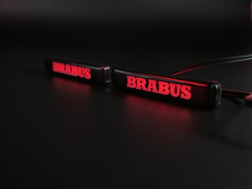 RED LED Brabus emblem for fender inserts Brabus Widestar body kit Mercedes W463A