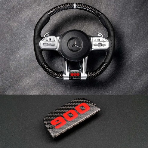 Сarbon fiber Brabus 900 Emblem Badge for AMG Steering Wheels Mercedes G-Class W463A