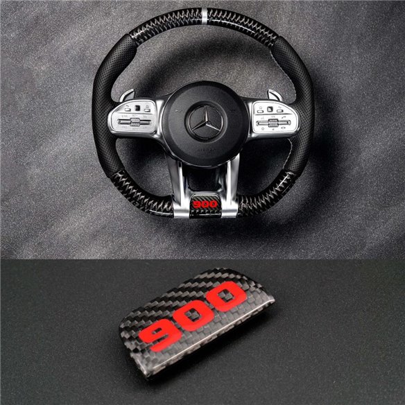 Сarbon fiber Brabus 900 Emblem Badge for AMG Steering Wheels Mercedes G-Class W463A