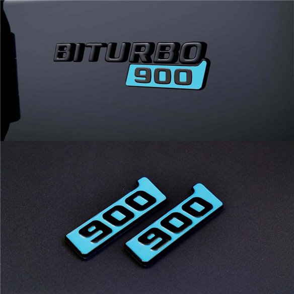 Metallic Brabus 900 BITURBO Tiffany fenders emblem logo badges for Mercedes-Benz W463A G-Class