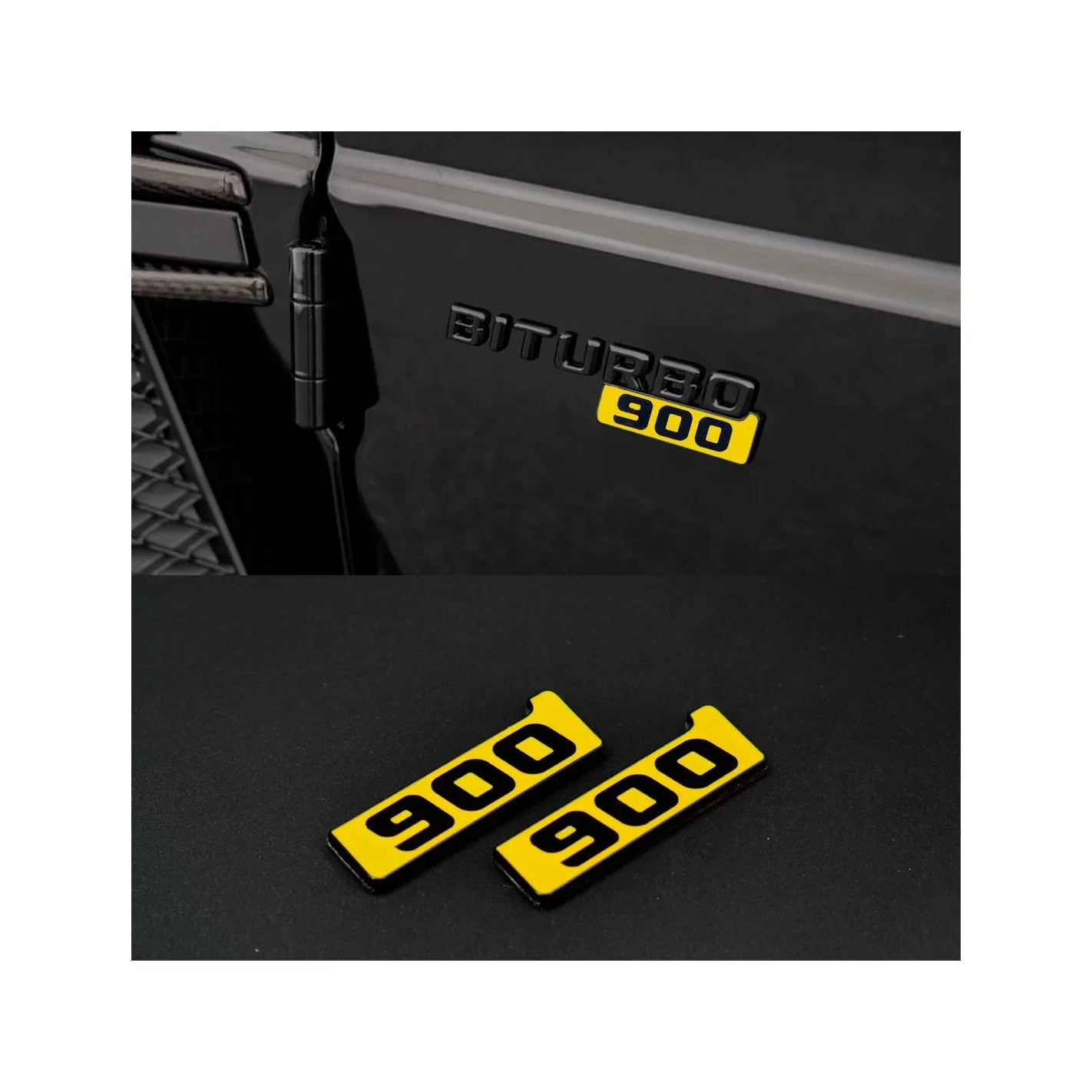 Metallic Brabus 900 yellow fenders emblem logo badges for Mercedes-Benz W463A G-Class