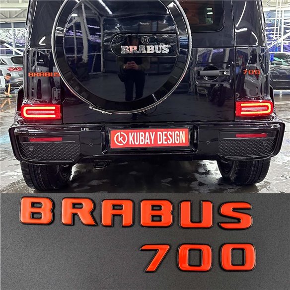 Brabus 700 emblem logo ORANGE metallic for Mercedes-Benz W463A W464 G-Class