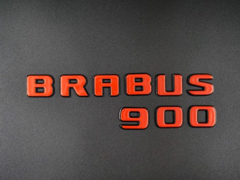 Brabus 900 emblem logo ORANGE metallic for Mercedes-Benz W463A W464 G-Class