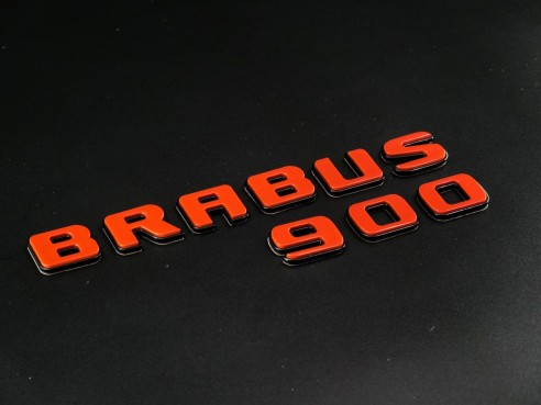 Brabus 900 emblem logo ORANGE metallic for Mercedes-Benz W463A W464 G-Class