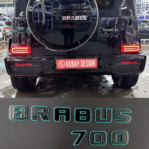 Metallic Brabus 700 Tiffany with Black emblems badges set for Mercedes-Benz G-class w463a w464