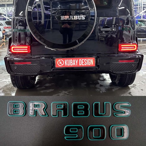 Metallic Brabus 900 Tiffany with Black emblems badges set for Mercedes-Benz G-class w463a w464