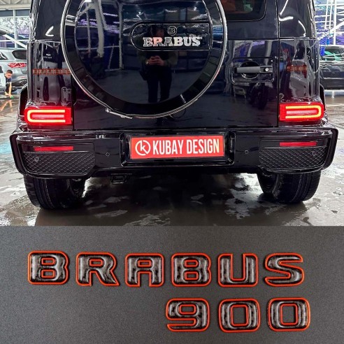 Brabus 900 orange with carbon emblem for Mercedes-Benz W463A