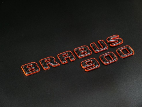 Brabus 900 orange with carbon emblem for Mercedes-Benz W463A