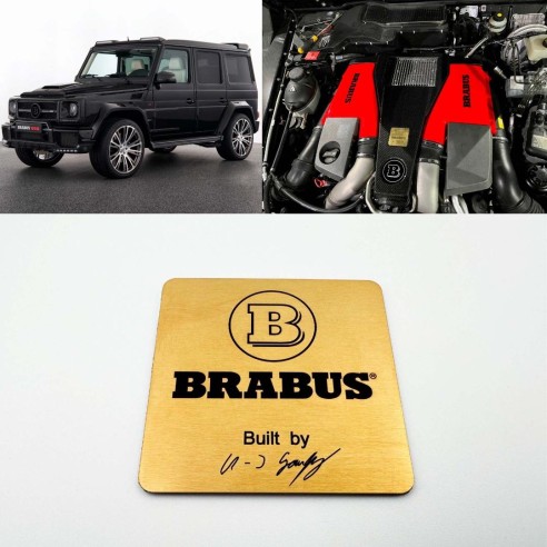 Metal Brabus engine compartment emblem badge sticker for Mercedes-Benz W463