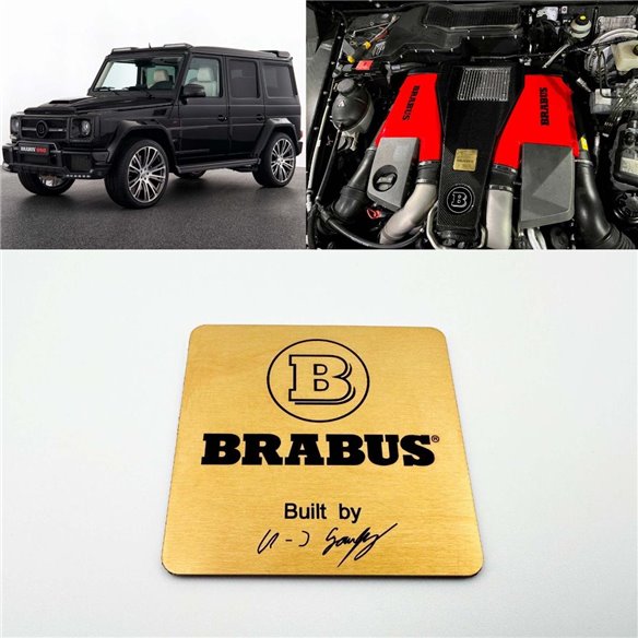 Metal Brabus engine compartment emblem badge sticker for Mercedes-Benz W463