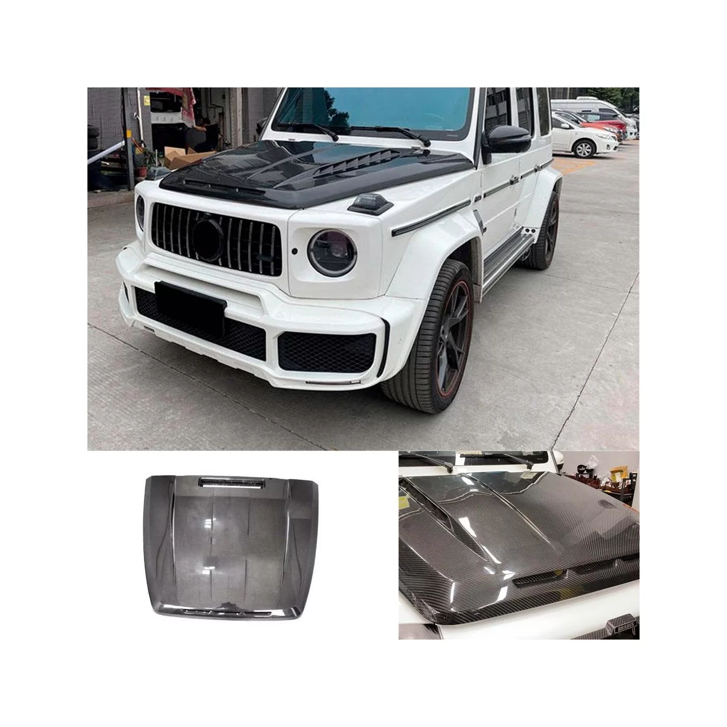 Carbon Hood with Liner& Vents for Mercedes W463A G-Class