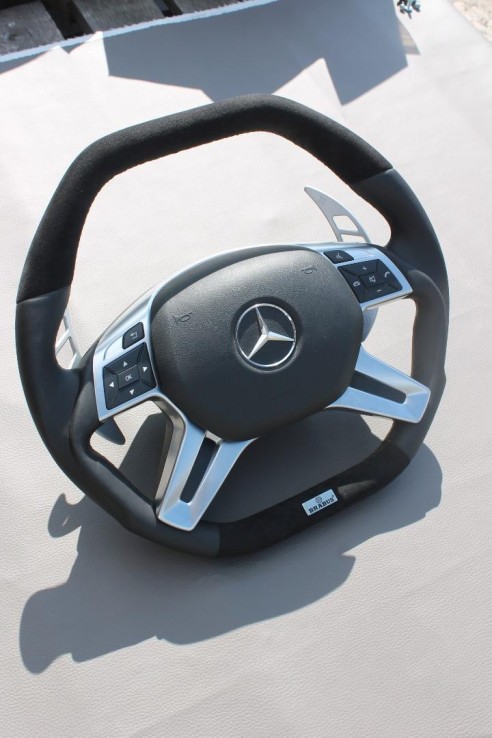 Mercedes-Benz E-Class G-Class GL-Class ML-Class W166 X166 W463 Steering Wheel Leather Alcantara