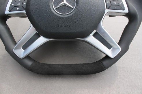 Mercedes-Benz E-Class G-Class GL ML W166 X166 W463 Steering Wheel Leather Alcantara