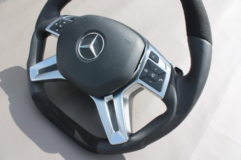 Mercedes-Benz E-Class G-Class GL ML W166 X166 W463 Steering Wheel Leather Alcantara