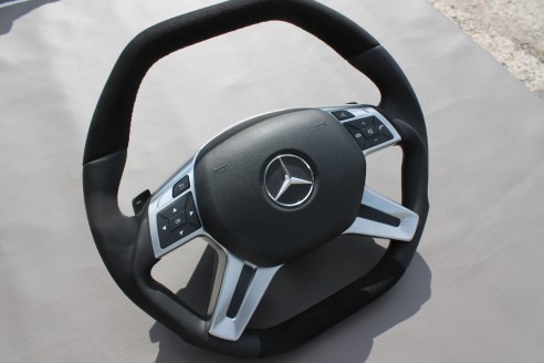 Mercedes-Benz E-Class G-Class GL ML W166 X166 W463 Steering Wheel Leather Alcantara