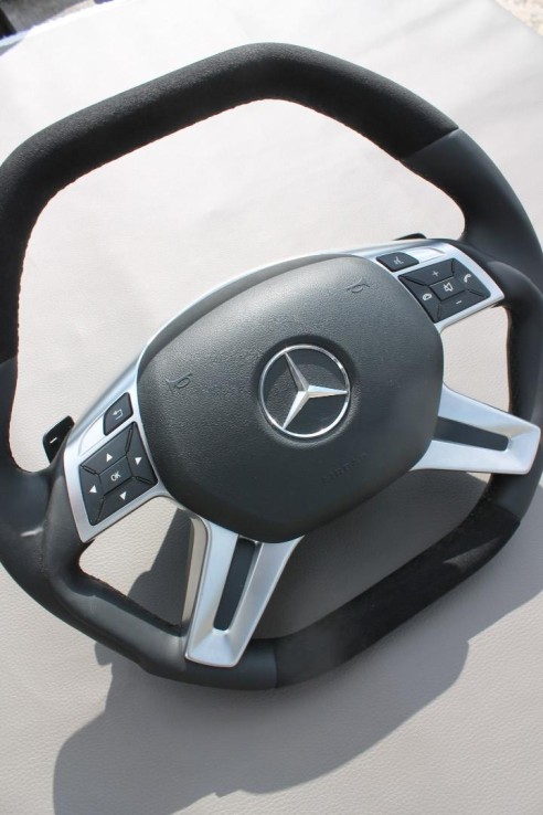 Mercedes-Benz E-Class G-Class GL ML W166 X166 W463 Steering Wheel Leather Alcantara