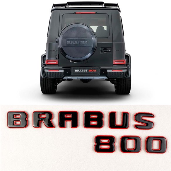 Tail badges Brabus 800 emblem red with black logo W463A G-Class