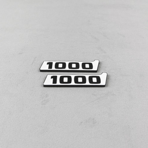 WHITE Brabus rocket 1000 badge emblem set for Mercedes-Benz cars GT 2024