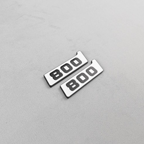 Metallic Brabus 800 BITURBO WHITE fenders emblem logo badges for Mercedes-Benz cars W463A G-Class