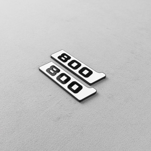 Metallic Brabus 800 BITURBO WHITE fenders emblem logo badges for Mercedes-Benz cars W463A G-Class