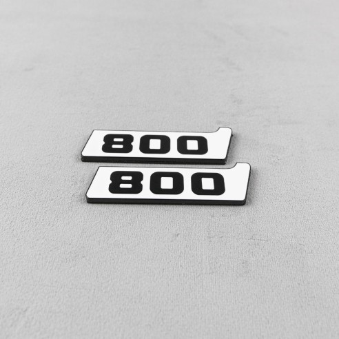 Metallic Brabus 800 BITURBO WHITE fenders emblem logo badges for Mercedes-Benz cars W463A G-Class