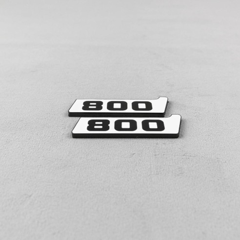 Metallic Brabus 800 BITURBO WHITE fenders emblem logo badges for Mercedes-Benz cars W463A G-Class