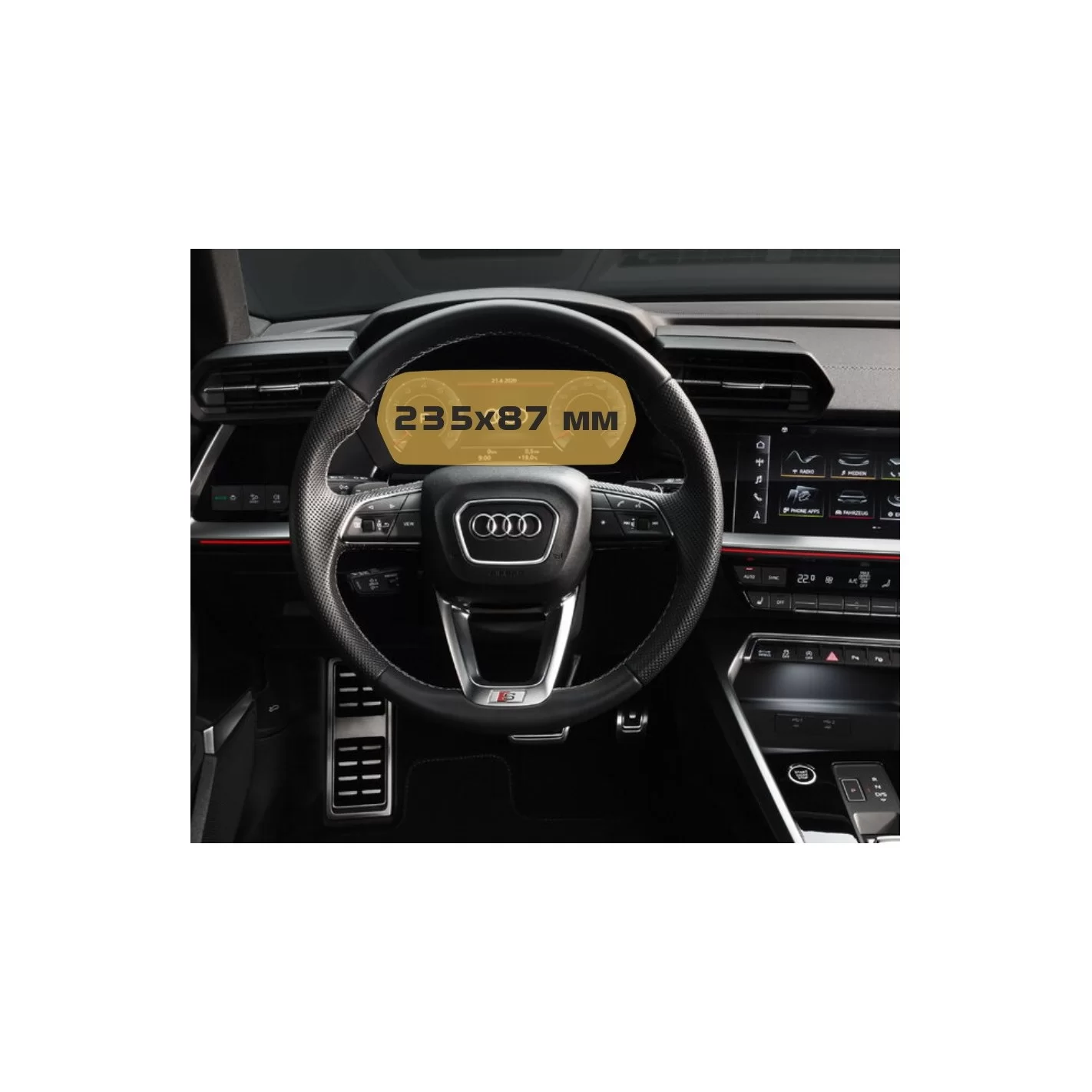 Audi A3 (8Y) 2020 -Presnt. Digital Speedometer Audi virtual cockpit 10,25" ExtraShield Screeen Protector