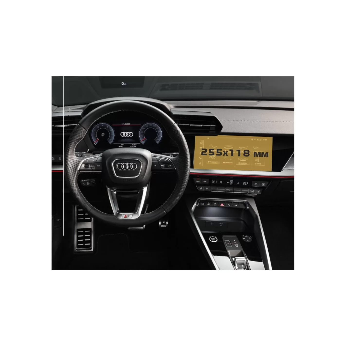 Audi A3 (8Y) 2020-Presnt. Multimedia MMI Navigation plus 10,1" ExtraShield Screeen Protector