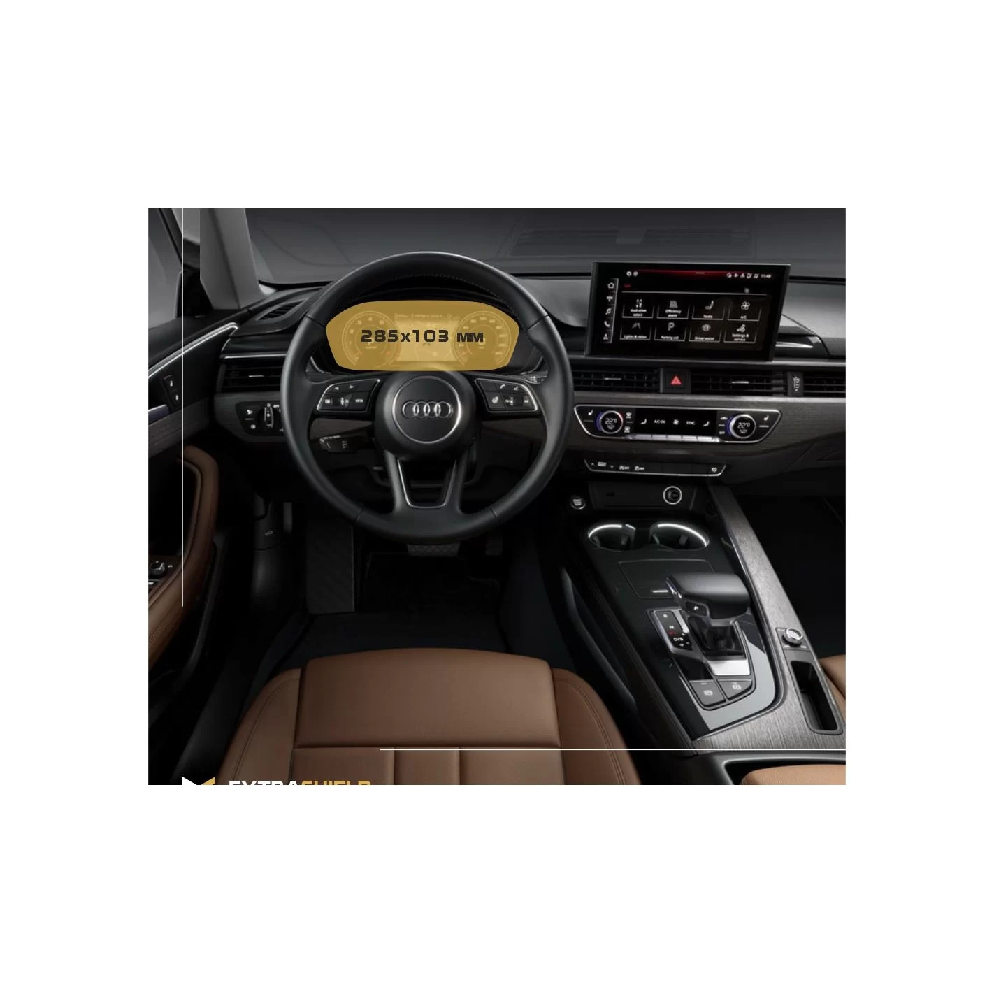 Audi A4 (B9) Facelift 2019 - Present Digital Speedometer Audi Virtual Cockpit 12,3" ExtraShield Screeen Protector