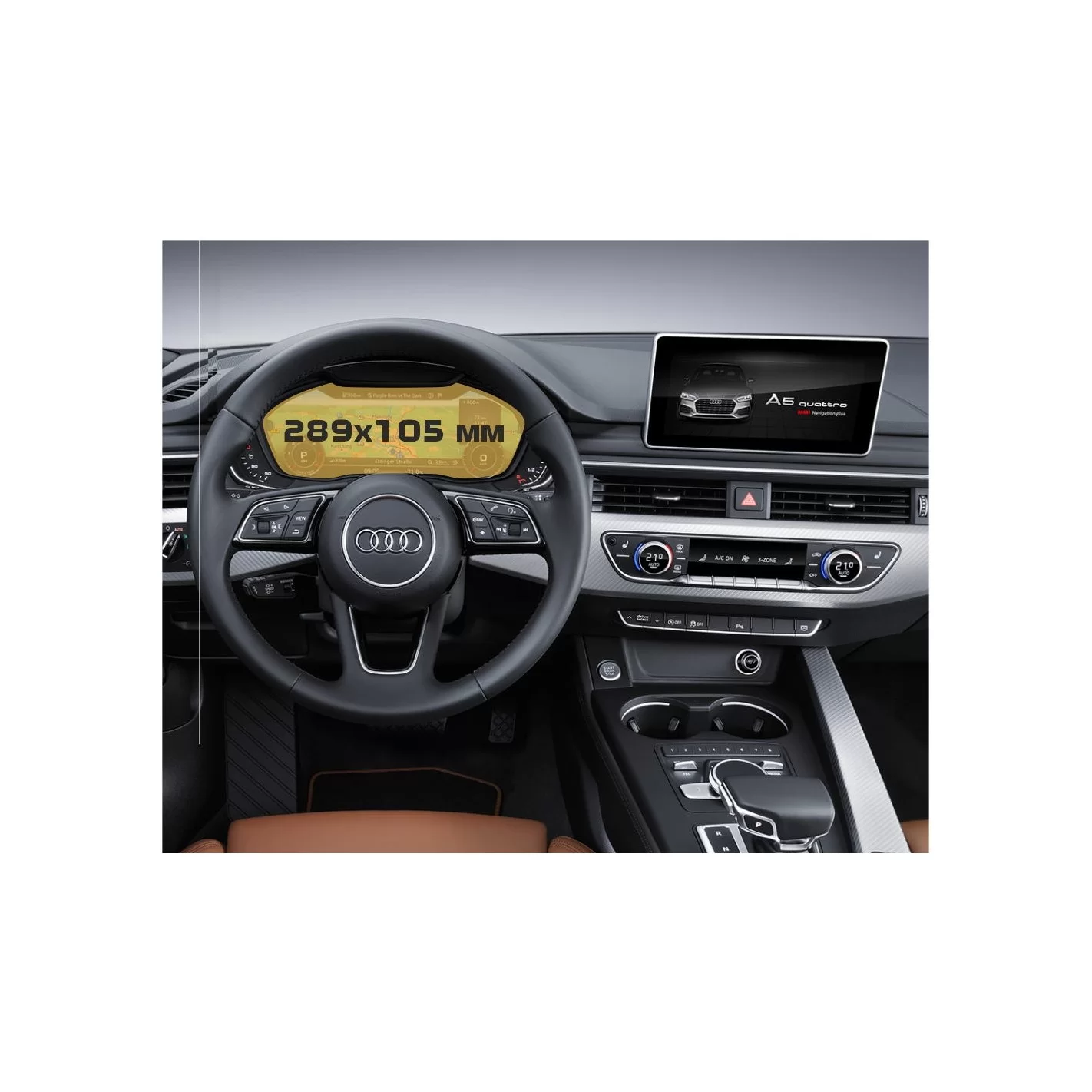 Audi A5 (F5) Pre-facelift 2016 - 2020 Digital Speedometer Audi Virtual Cockpit 12" ExtraShield Screeen Protector