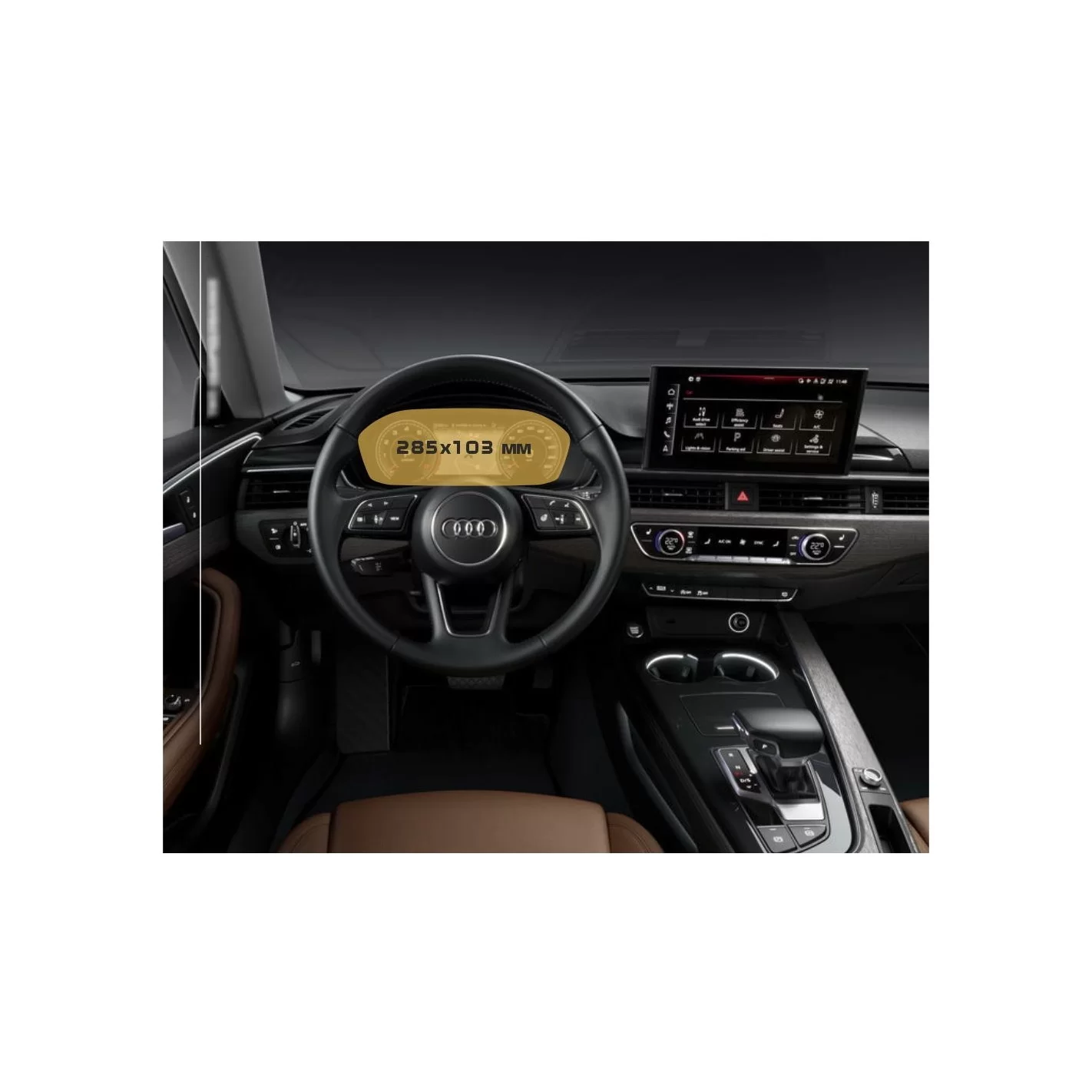 Audi A5 (F5) Facelift 2019 - Present Digital Speedometer Audi Virtual Cockpit 12,3" ExtraShield Screeen Protector