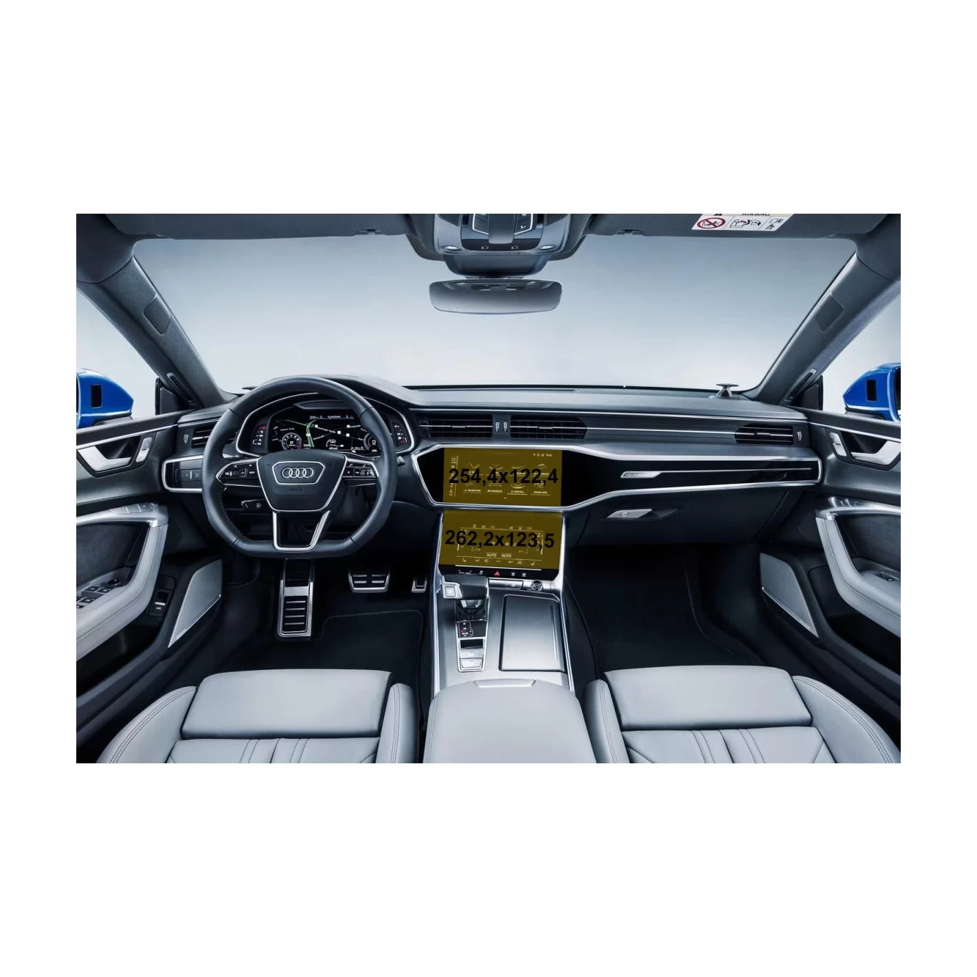 Audi A7 II (4K) 2017 - Present Multimedia + Climate-Control 10,2-8,6" ExtraShield Screeen Protector