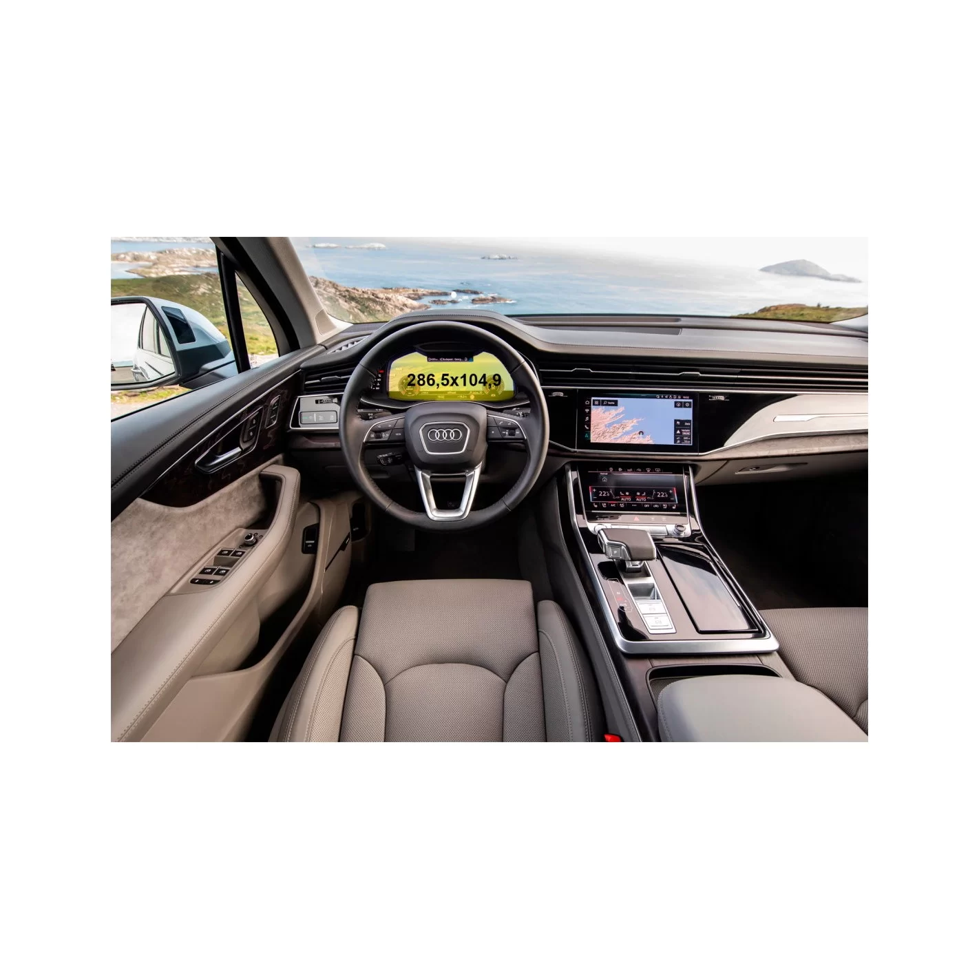 Audi Q7 II (4M) Facelift 2019- Present Digital Speedometer Audi Virtual Cockpit 12,3" 286,5x104,9 xx ExtraShield Screeen Protect