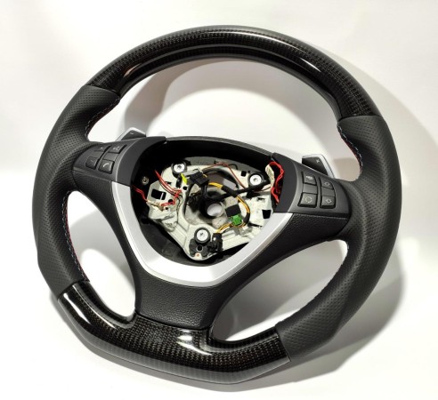 BMW E70 E71 X5 X6 Steering Wheel Carbon Leather M-pack