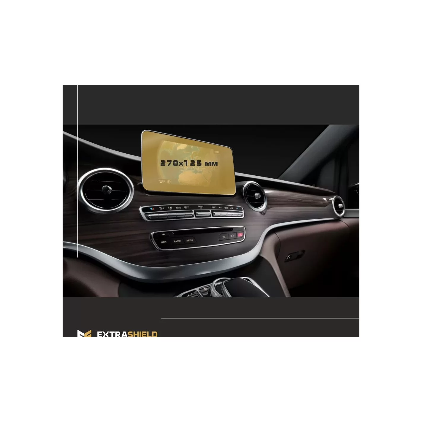 Mercedes-Benz V-class (W447) 2014 - Present Multimedia 10,3" ExtraShield Screeen Protector