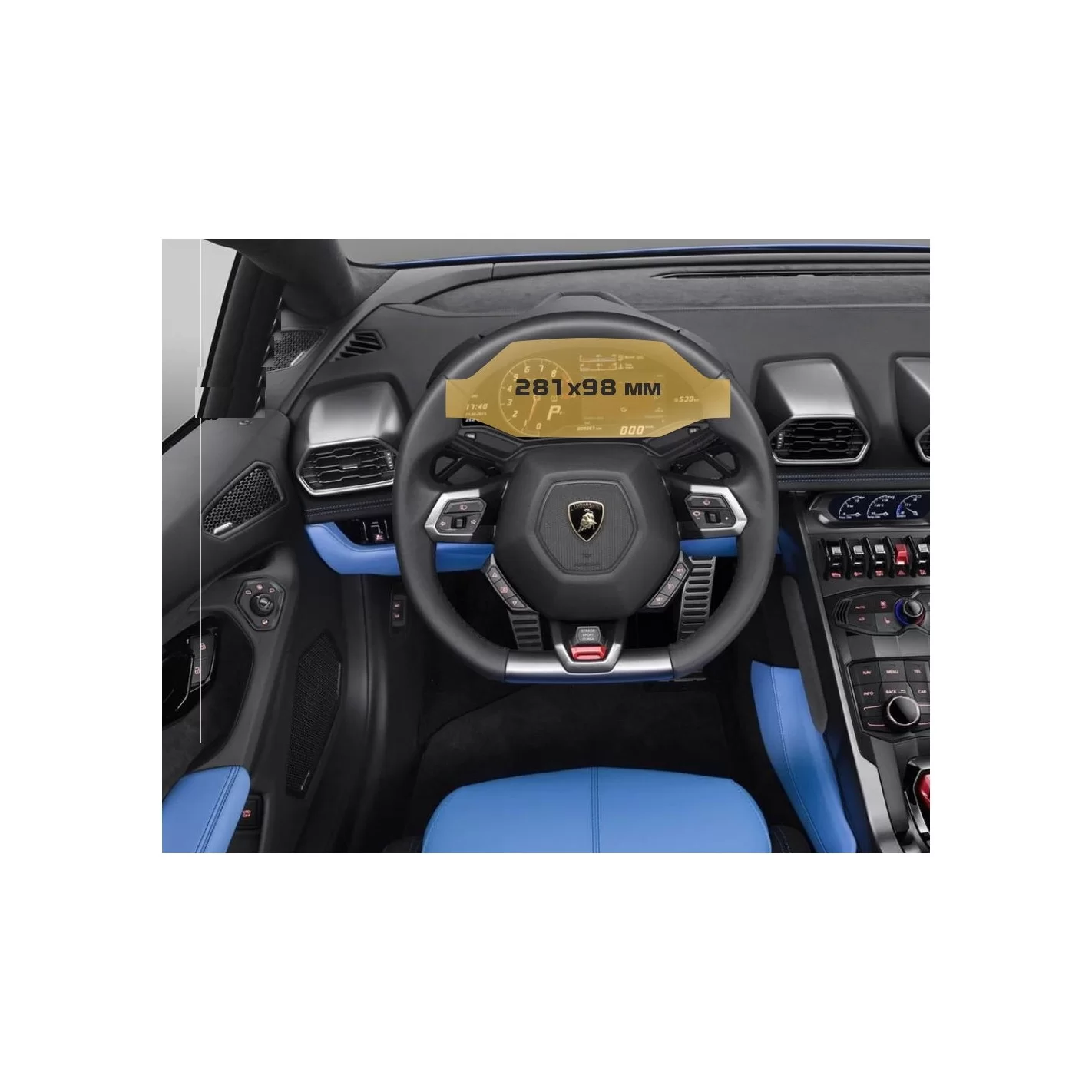 Lamborghini Huracan 2014 - Present Digital Speedometer ExtraShield Screeen Protector