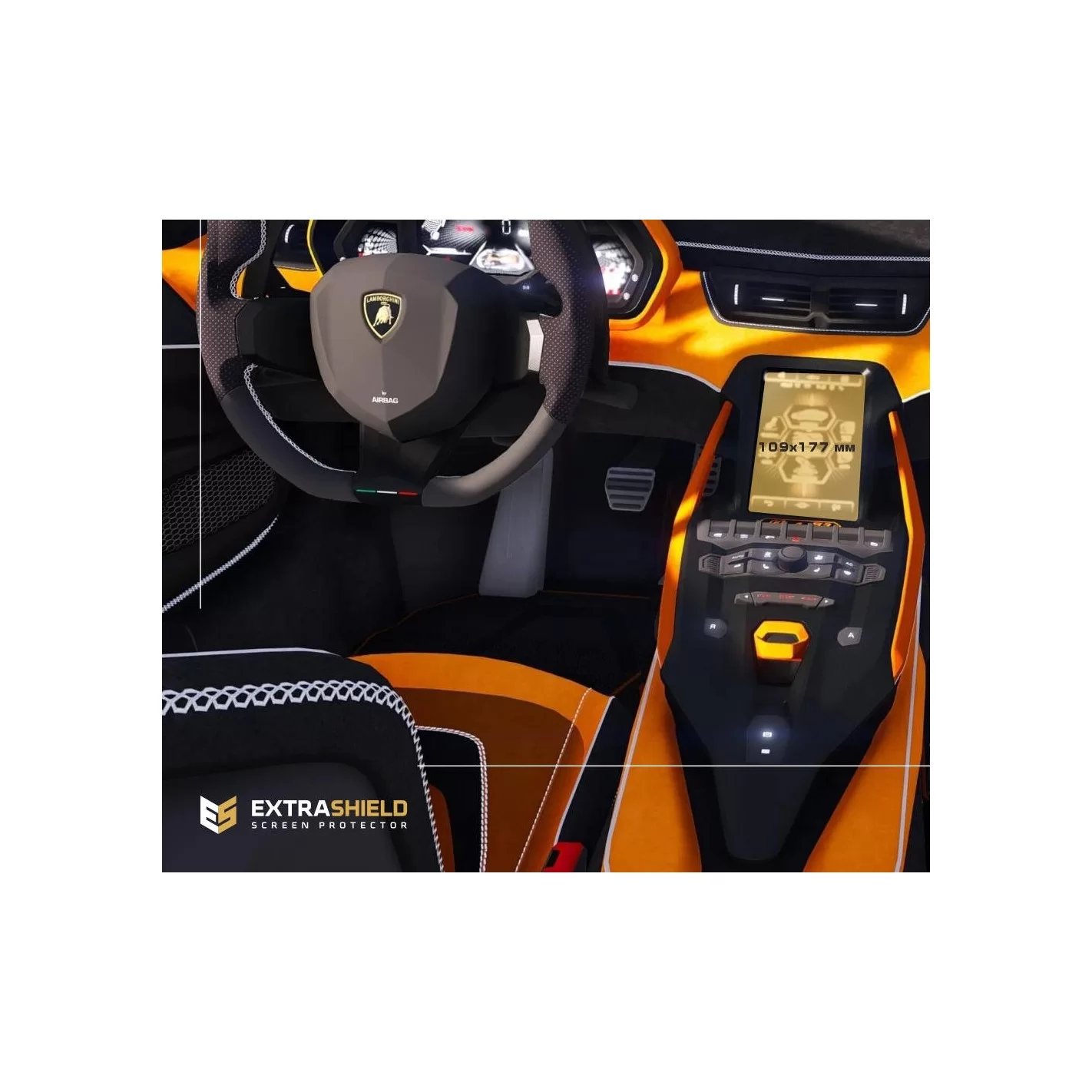 Lamborghini Sian 2019 - Present Multimedia + Climate-Control 8,4" ExtraShield Screeen Protector