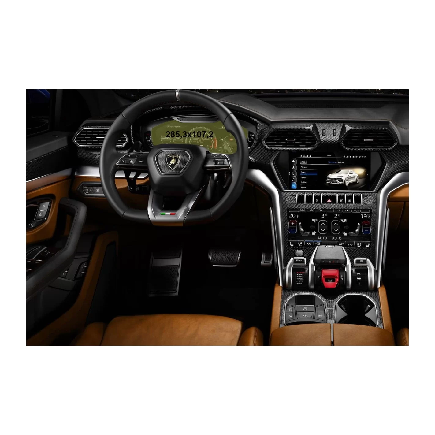 Lamborghini Urus 2017 - Present Digital Speedometer 10,2" ExtraShield Screeen Protector