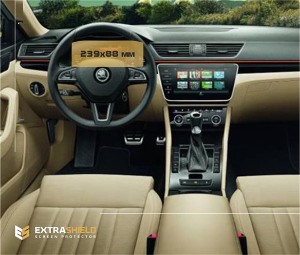 Skoda Superb (B8) 2015 - Present Digital Speedometer LCD-Digi 10,25" ExtraShield Screeen Protector