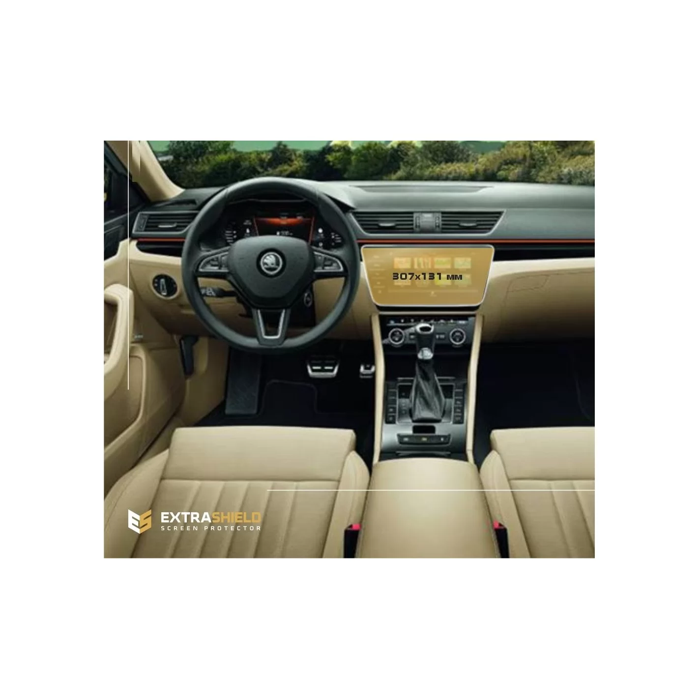 Skoda Superb (B8) 2015 - Present Multimedia Columbus 9,2" ExtraShield Screeen Protector