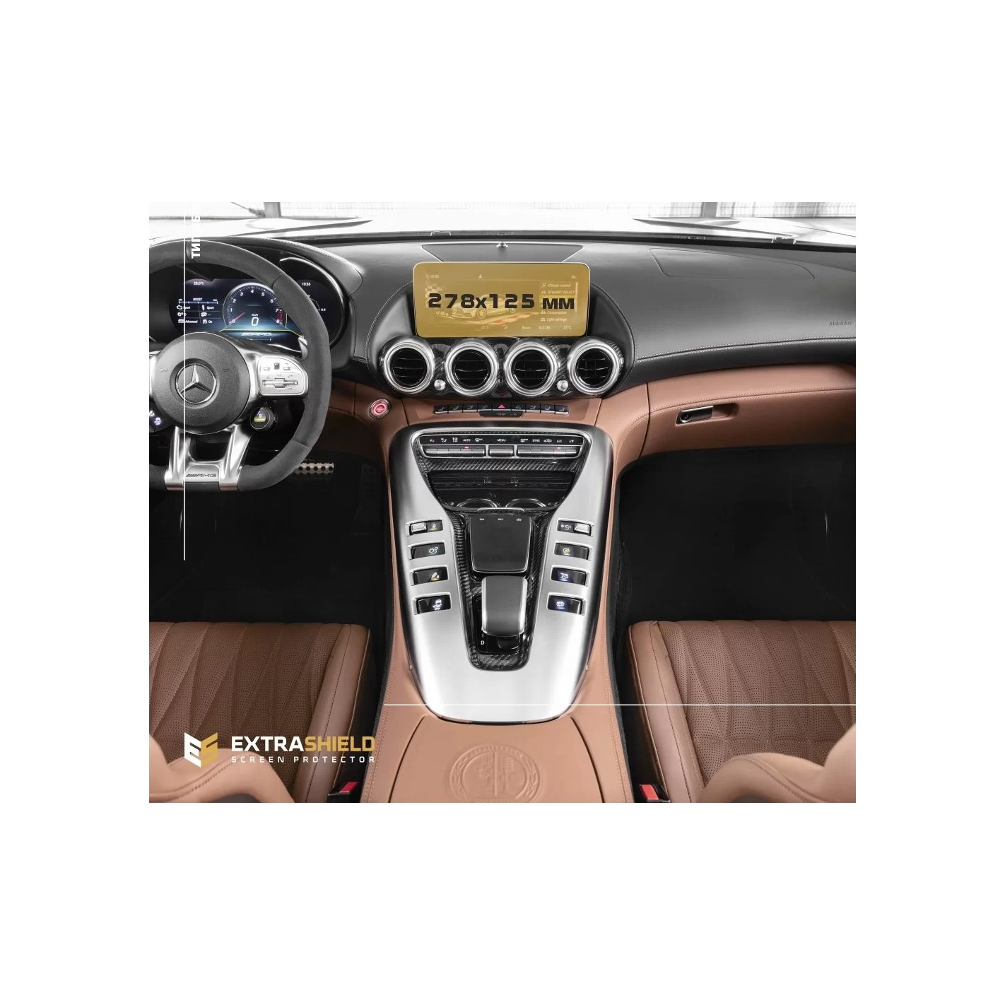 Mercedes-Benz AMG GT (C190/R190) 2016 - 2020 Multimedia 10,3" ExtraShield Screeen Protector