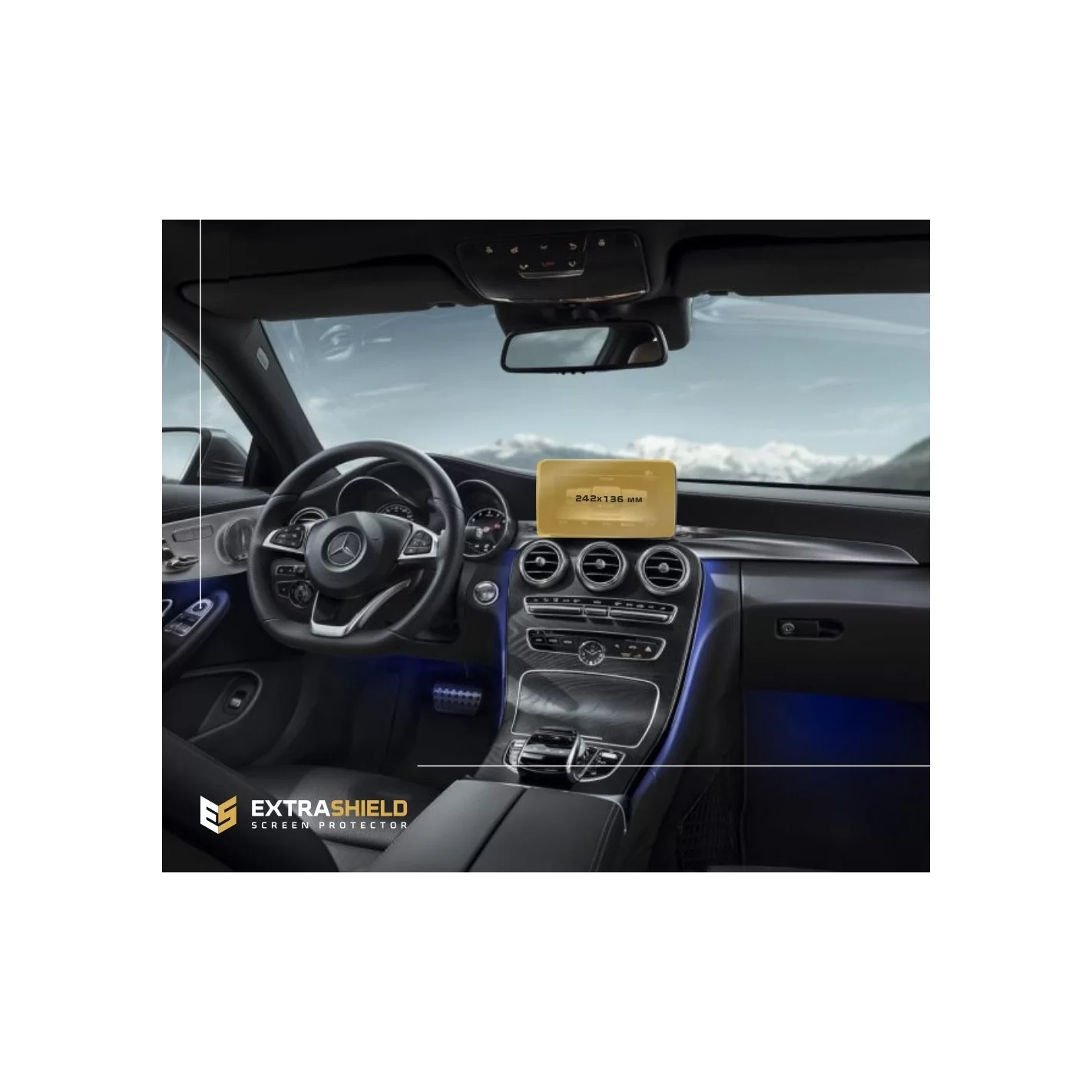 Mercedes-Benz C-class (W205/S205/C205/A205) 2014 - 2018 Multimedia 7" ExtraShield Screeen Protector